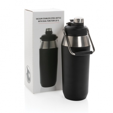 Logotrade promotional giveaways photo of: Vacuum stainless steel dual function lid bottle 1L